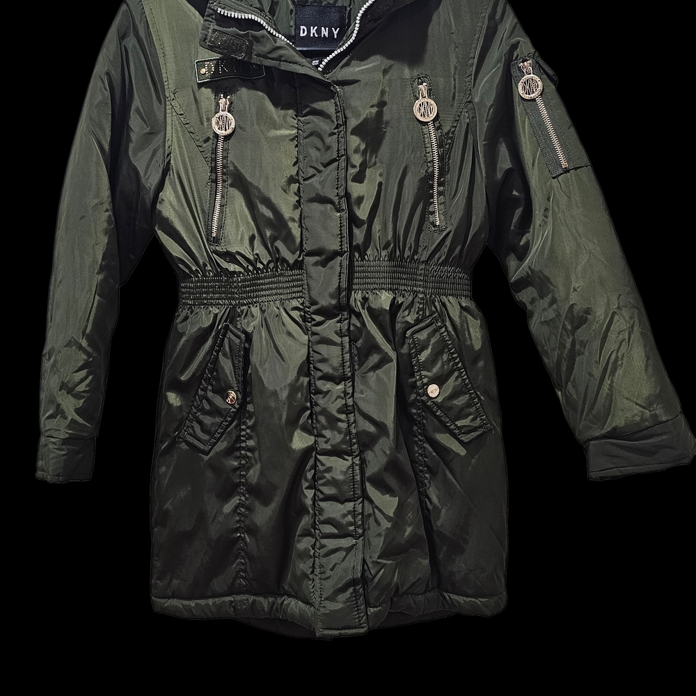 DKNY Green Parka Coat